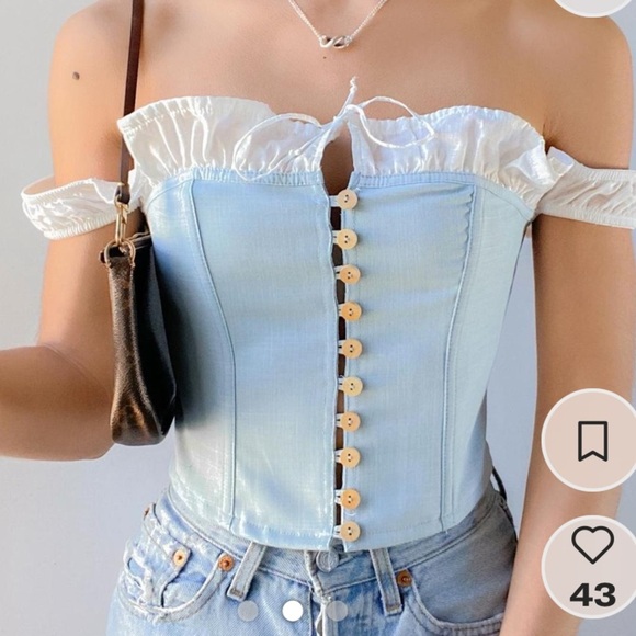 Urban Outfitters Out From Under Corset Top NWOT - Picture 1 of 5